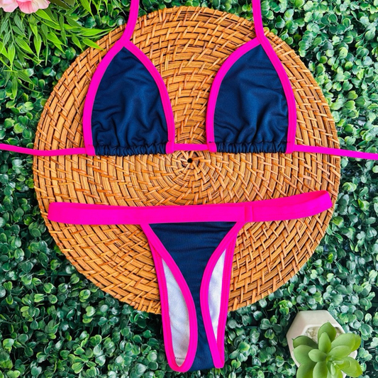 biquíni fita bronze cortininha micro tecido suplex