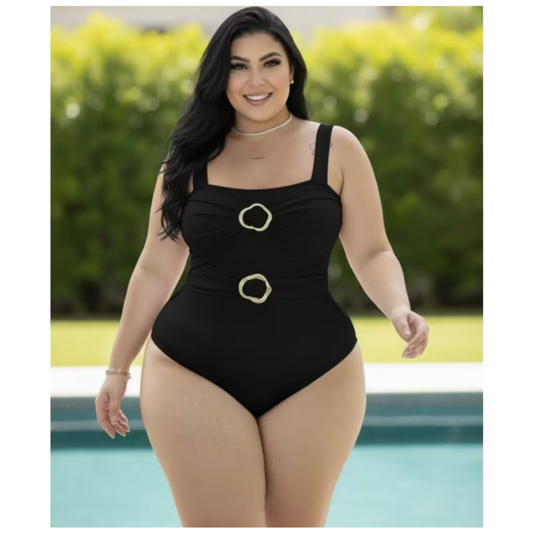 Body Maiô duas Fivelas maiô plus size Moda Praia Verão