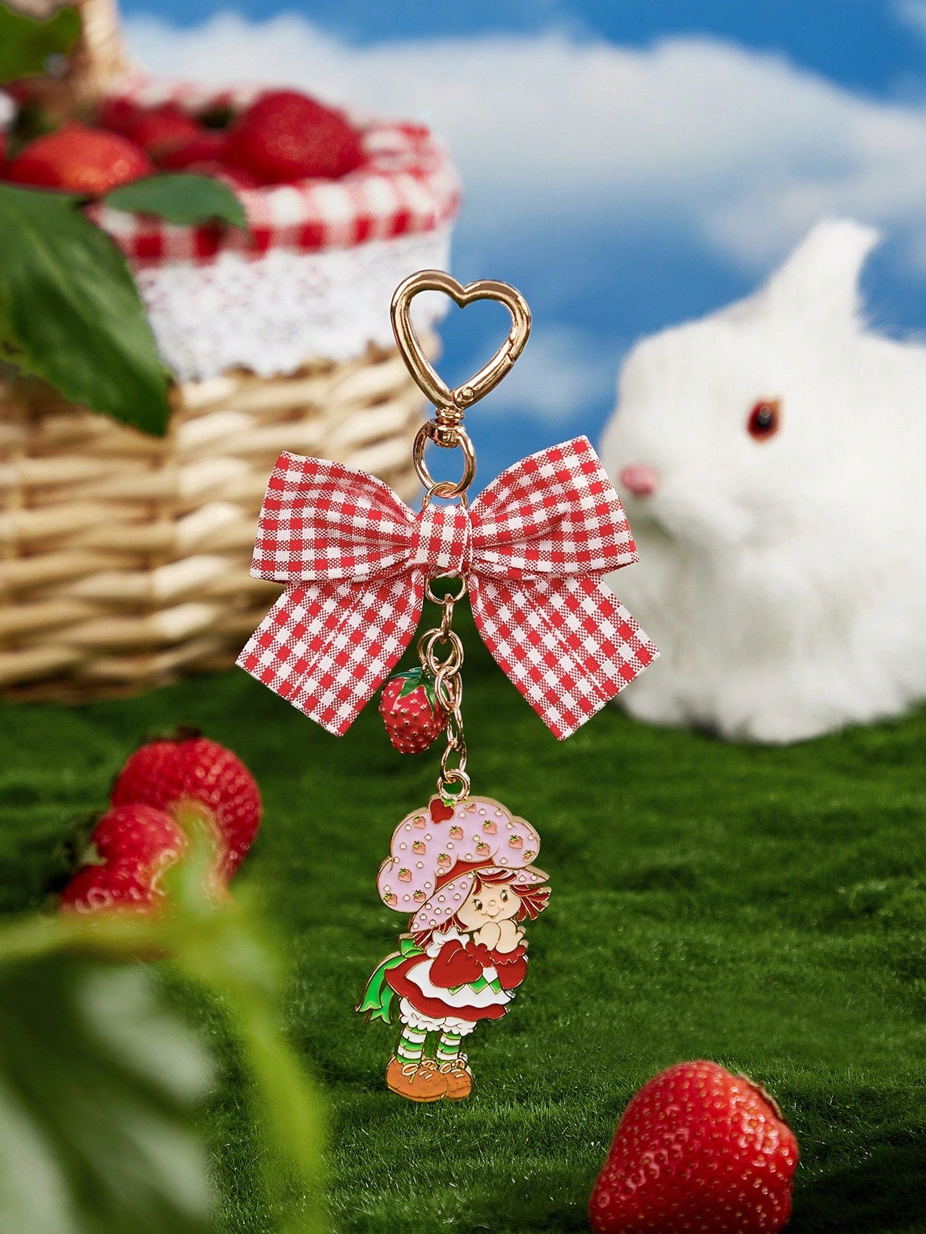 Betty Boop Chaveiro de Liga Elegante e da Moda com Cereja 3D Brilhante, Pingente de Bolsa Fofo de Desenho Animado, Charme de Bolsa, Ideias de Presente, Festa, Feriado, Dia dos Namorados