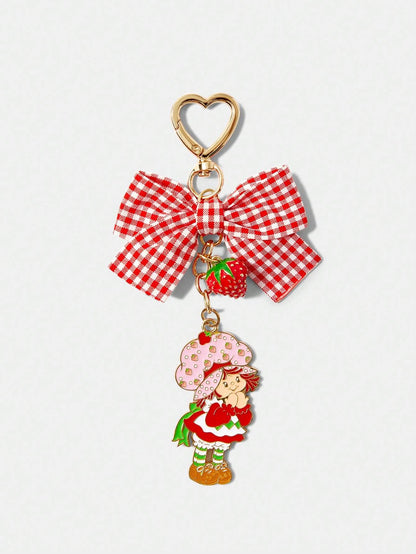 Betty Boop Chaveiro de Liga Elegante e da Moda com Cereja 3D Brilhante, Pingente de Bolsa Fofo de Desenho Animado, Charme de Bolsa, Ideias de Presente, Festa, Feriado, Dia dos Namorados