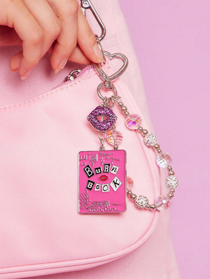 Betty Boop Chaveiro de Liga Elegante e da Moda com Cereja 3D Brilhante, Pingente de Bolsa Fofo de Desenho Animado, Charme de Bolsa, Ideias de Presente, Festa, Feriado, Dia dos Namorados