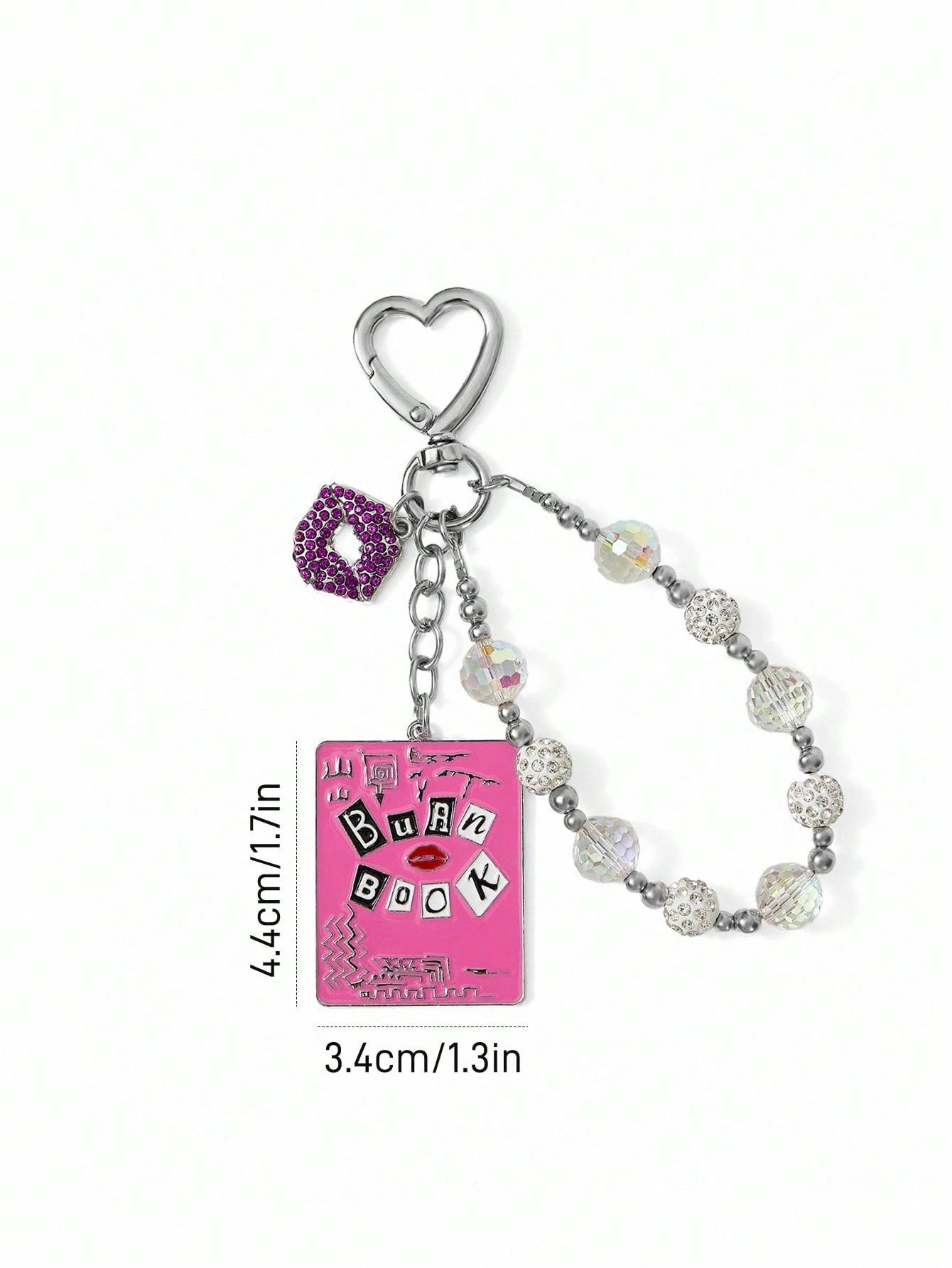 Betty Boop Chaveiro de Liga Elegante e da Moda com Cereja 3D Brilhante, Pingente de Bolsa Fofo de Desenho Animado, Charme de Bolsa, Ideias de Presente, Festa, Feriado, Dia dos Namorados
