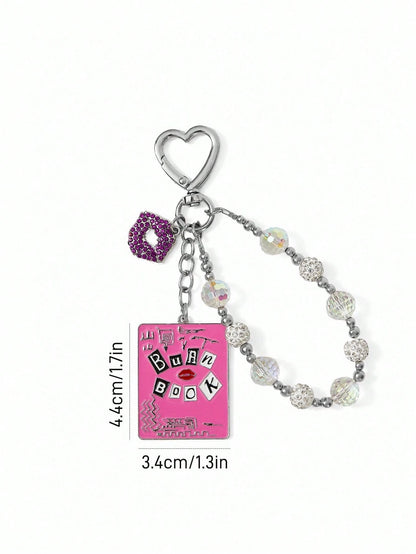 Betty Boop Chaveiro de Liga Elegante e da Moda com Cereja 3D Brilhante, Pingente de Bolsa Fofo de Desenho Animado, Charme de Bolsa, Ideias de Presente, Festa, Feriado, Dia dos Namorados