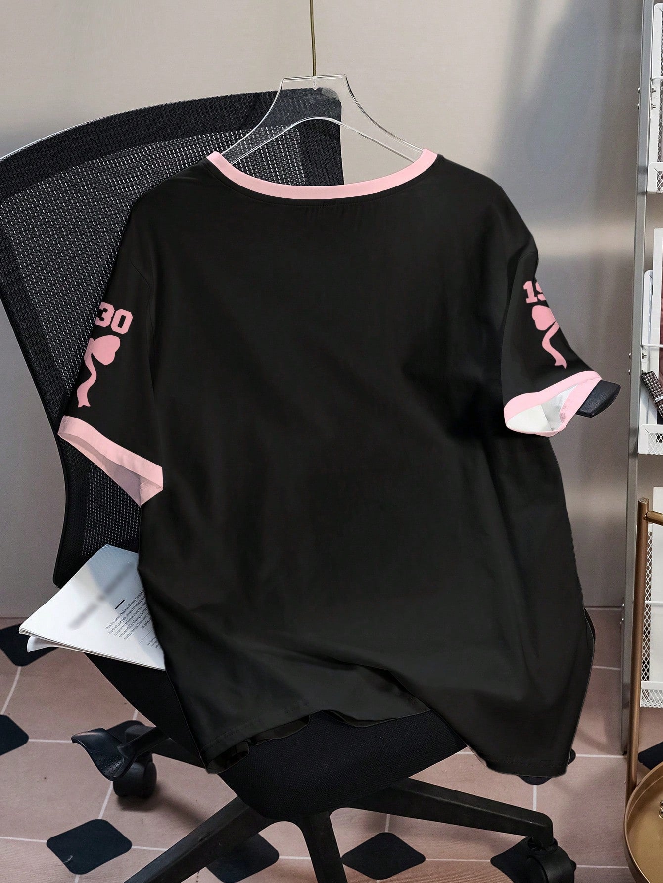 Betty Boop Camiseta Solta com Estampa de Personagem de Desenho Animado e Letra, Moda Casual Diária e de Rua para Mulheres Plus Size, Verão