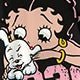 Betty Boop Camiseta Solta com Estampa de Personagem de Desenho Animado e Letra, Moda Casual Diária e de Rua para Mulheres Plus Size, Verão