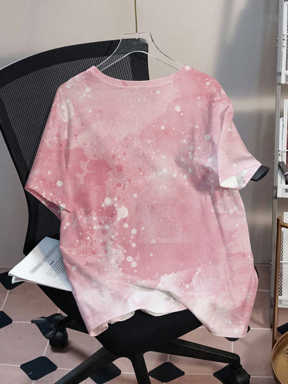 Betty Boop Camiseta Solta com Estampa de Personagem de Desenho Animado e Letra, Moda Casual Diária e de Rua para Mulheres Plus Size, Verão