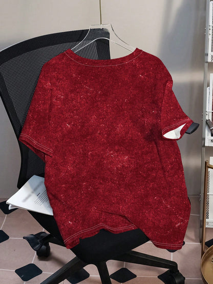 Betty Boop Camiseta Solta com Estampa de Personagem de Desenho Animado e Letra, Moda Casual Diária e de Rua para Mulheres Plus Size, Verão