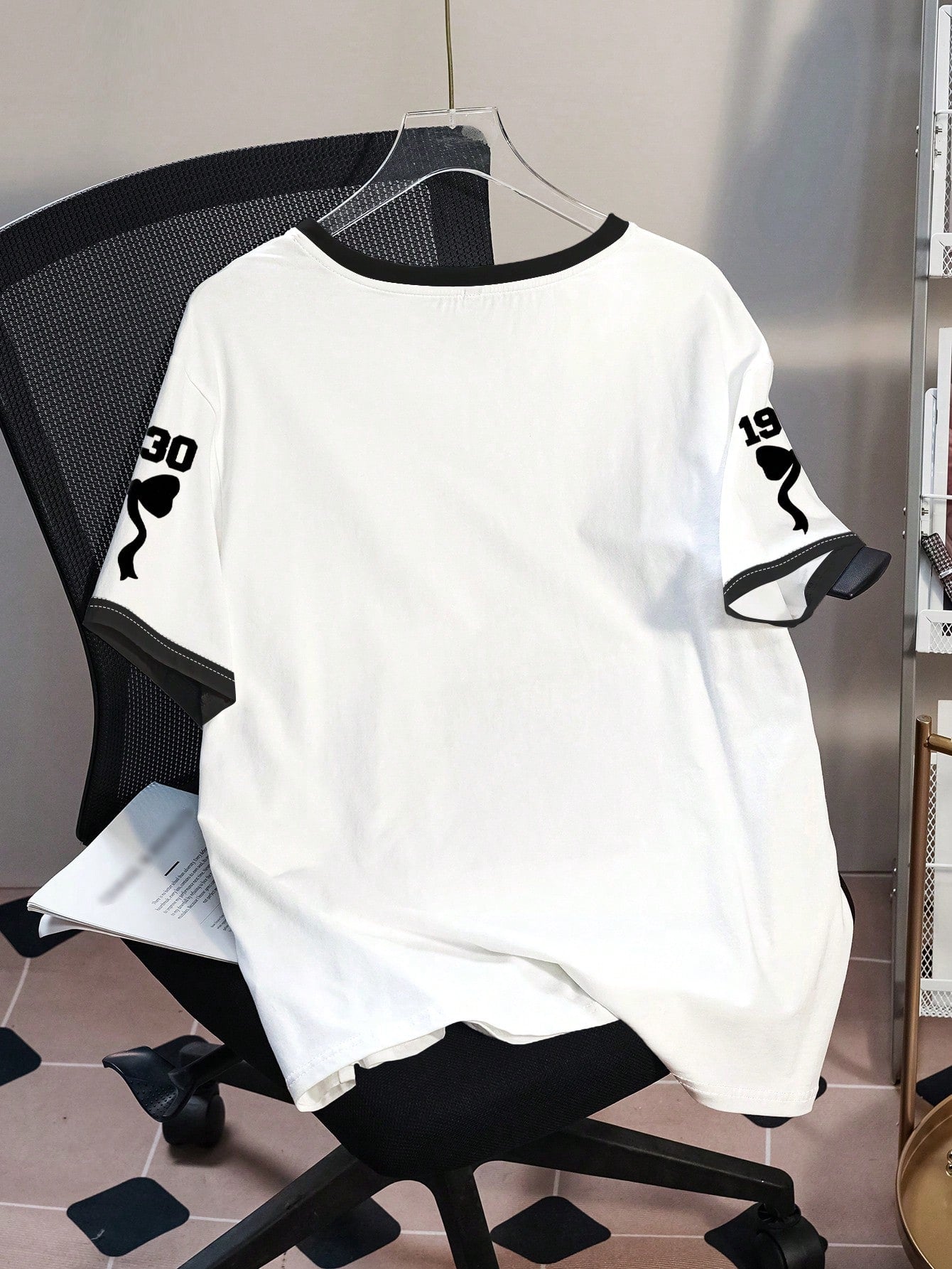 Betty Boop Camiseta Solta com Estampa de Personagem de Desenho Animado e Letra, Moda Casual Diária e de Rua para Mulheres Plus Size, Verão