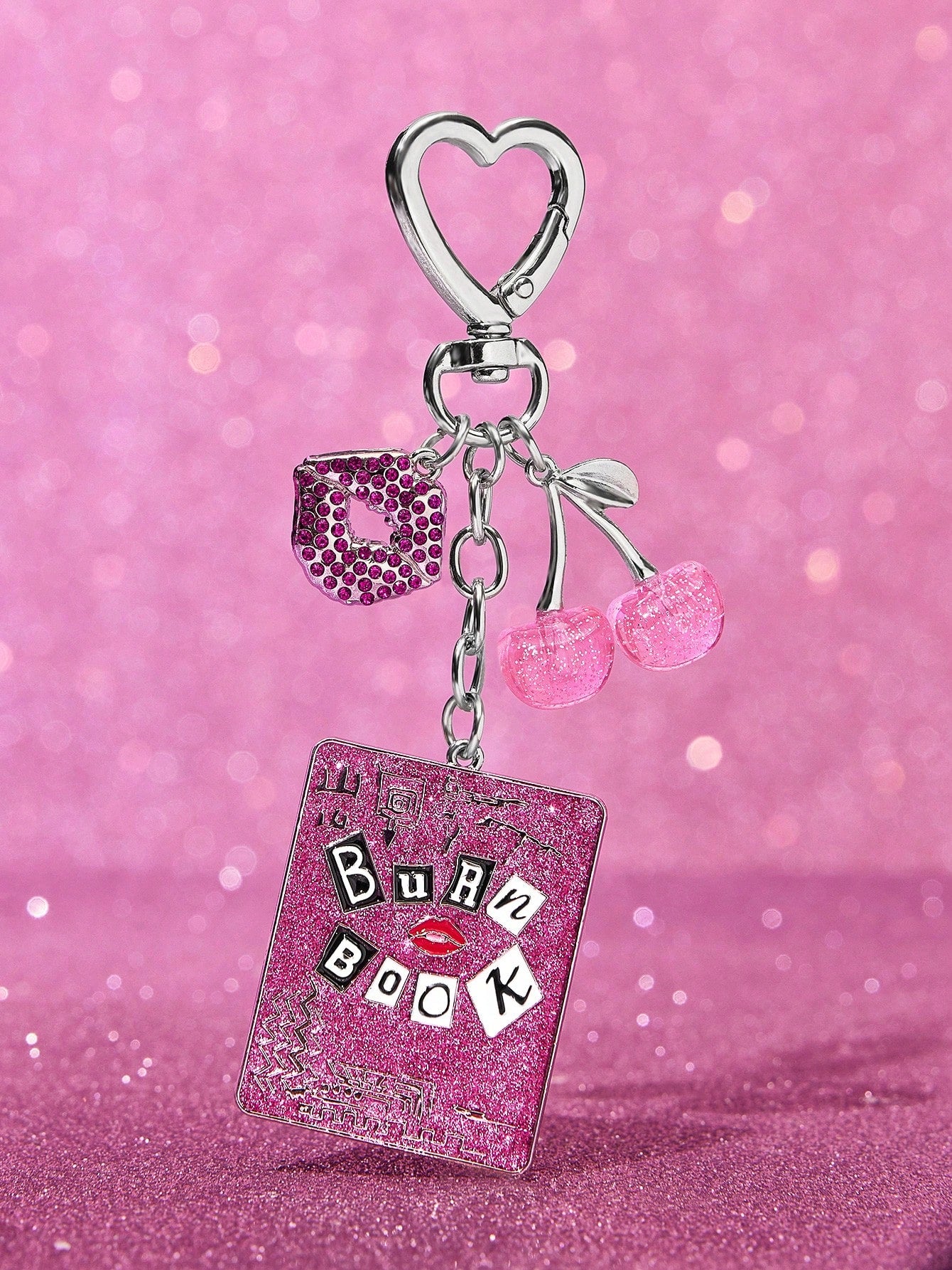Betty Boop Chaveiro de Liga Elegante e da Moda com Cereja 3D Brilhante, Pingente de Bolsa Fofo de Desenho Animado, Charme de Bolsa, Ideias de Presente, Festa, Feriado, Dia dos Namorados