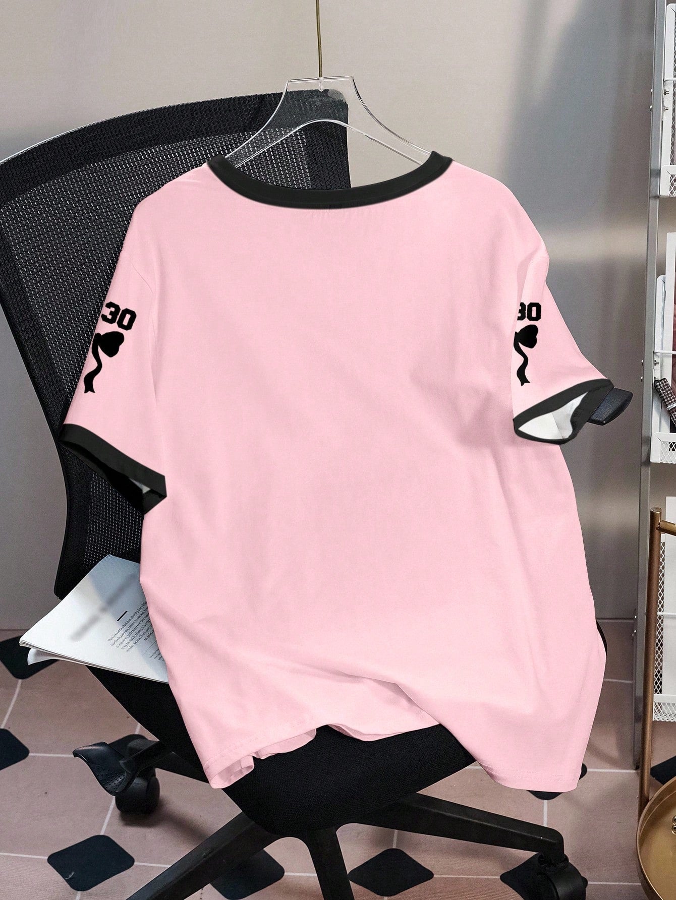 Betty Boop Camiseta Solta com Estampa de Personagem de Desenho Animado e Letra, Moda Casual Diária e de Rua para Mulheres Plus Size, Verão