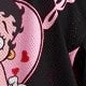 Betty Boop Camiseta Casual de Manga Curta com Decote em V e Estampa de Desenho Animado, Plus Size, Verão