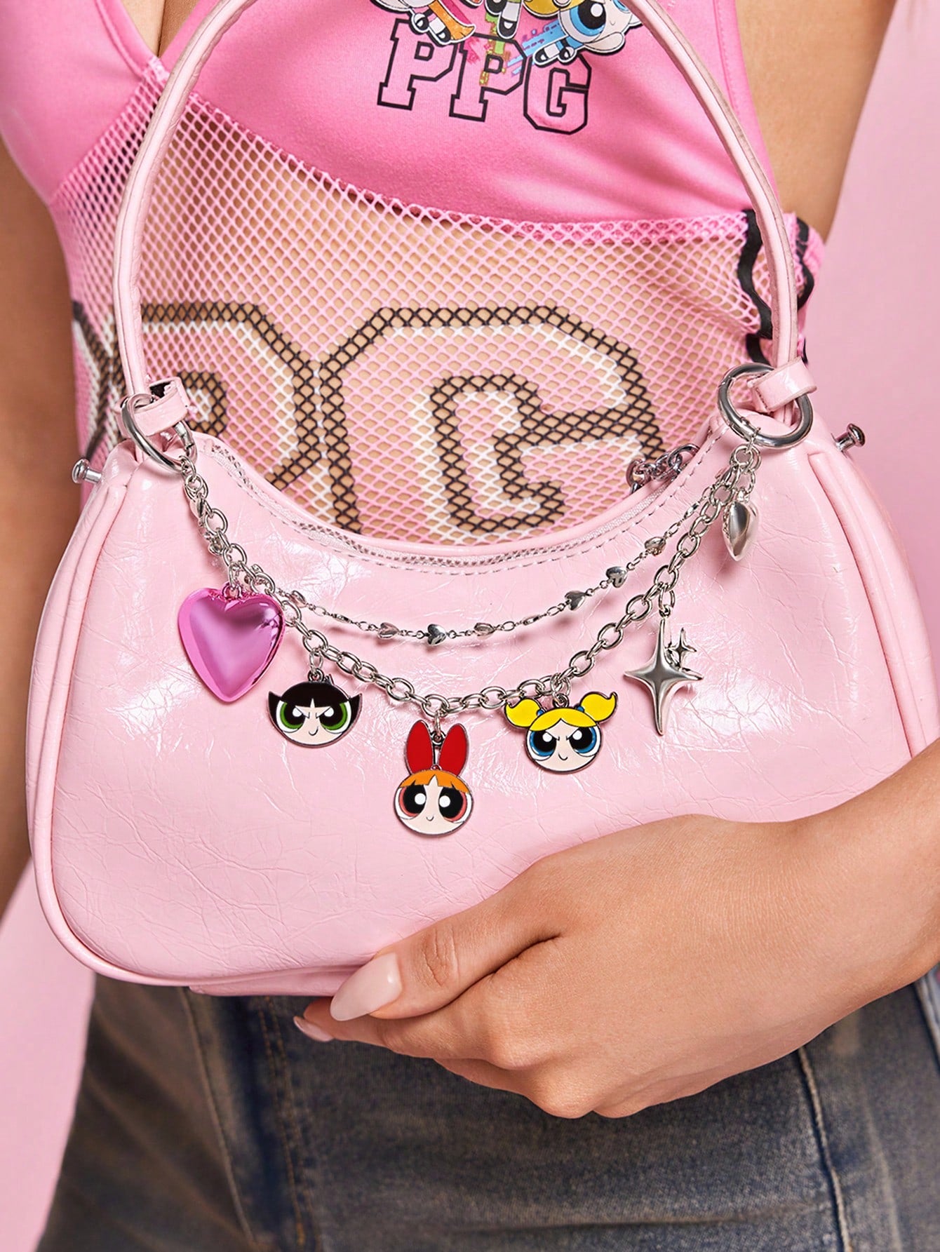 Betty Boop Chaveiro de Liga Elegante e da Moda com Cereja 3D Brilhante, Pingente de Bolsa Fofo de Desenho Animado, Charme de Bolsa, Ideias de Presente, Festa, Feriado, Dia dos Namorados