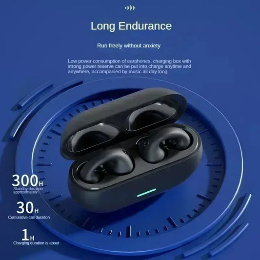 T75 fone fone de ouvido bluetooth 5.3 sem fio condução óssea fones clipe orelha música cancelamento ruído hd chamada esportes jogos fone