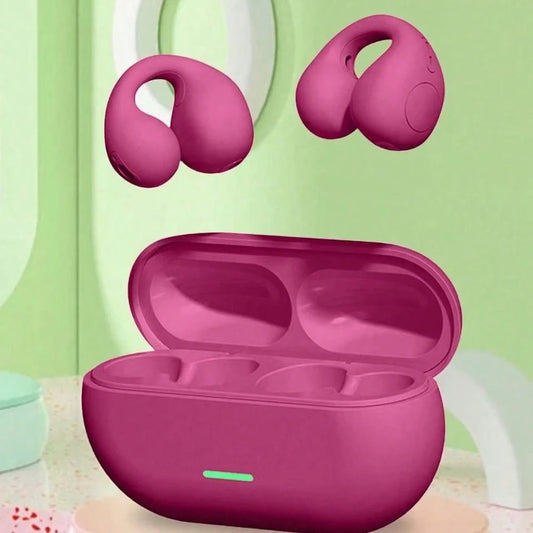T75 fone fone de ouvido bluetooth 5.3 sem fio condução óssea fones clipe orelha música cancelamento ruído hd chamada esportes jogos fone