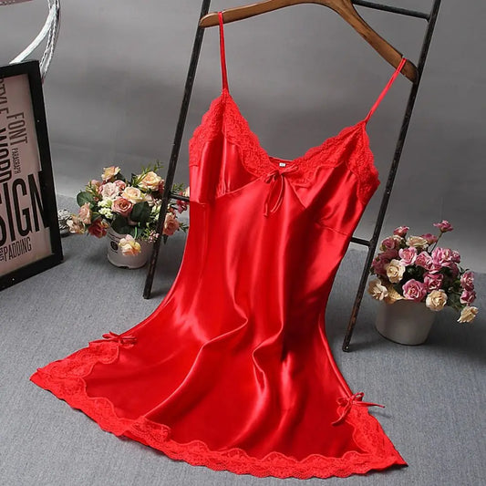 Sexy renda retalhos camisola lingerie noite vestido de casamento sleep wear camisola roupas femininas sexy nightwear