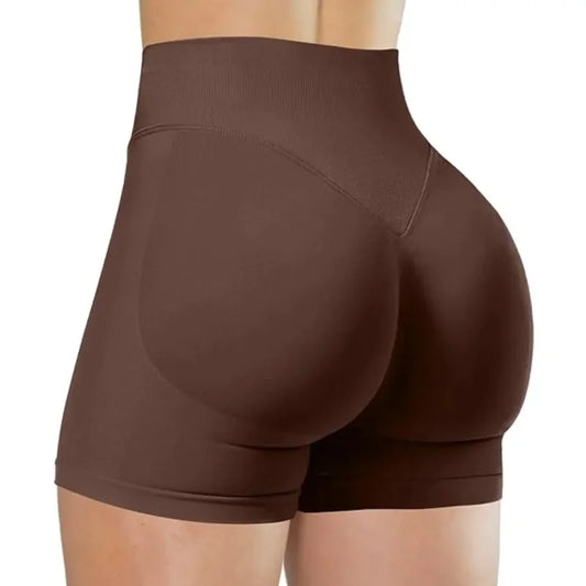 Verão cintura alta shorts de yoga para mulheres moda e sexy correndo calças de fitness cor sólida yoga leggings calças elásticas