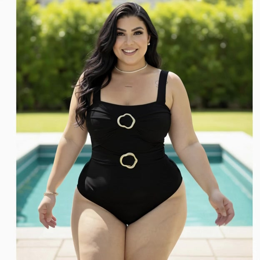Body Maiô duas Fivelas maiô plus size Moda Praia Verão