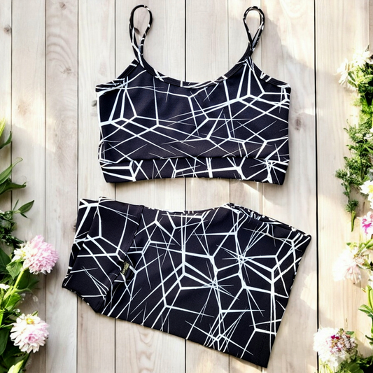 Conjunto De Academia 1 Short E 1 Top Fitness Roupa Feminina