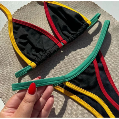 biquíni feminino cortininha reggae Brasil praia verão marquinha