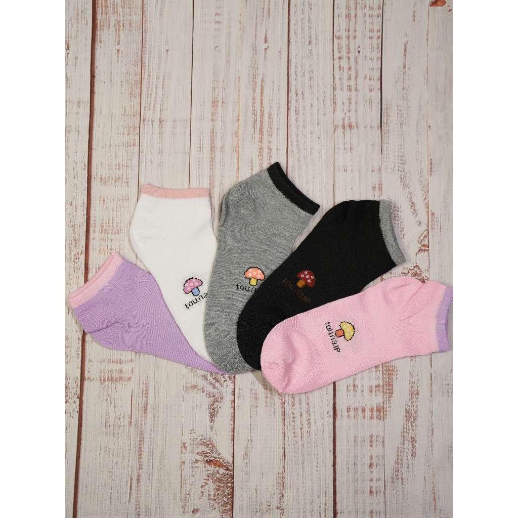 Kit 12 Pares Meias Feminina Soquete Cores Fofas 35ao40 com desenho