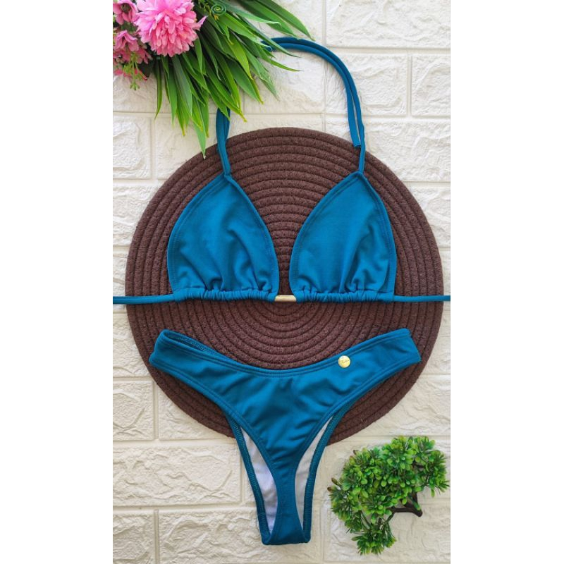 biquíni asa delta feminino cintura alta moda praia