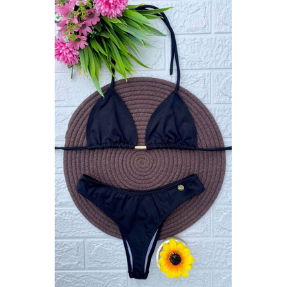 biquíni asa delta feminino cintura alta moda praia