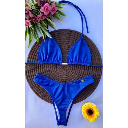 biquíni asa delta feminino cintura alta moda praia