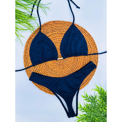 biquíni asa delta feminino cintura alta moda praia