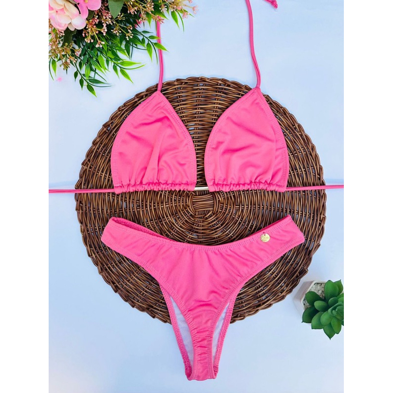biquíni asa delta feminino cintura alta moda praia