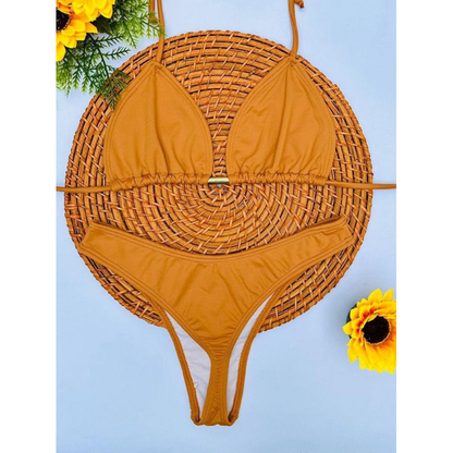 biquíni asa delta feminino cintura alta moda praia