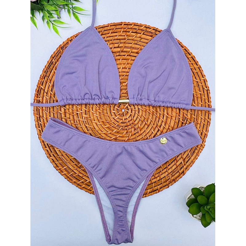 biquíni asa delta feminino cintura alta moda praia