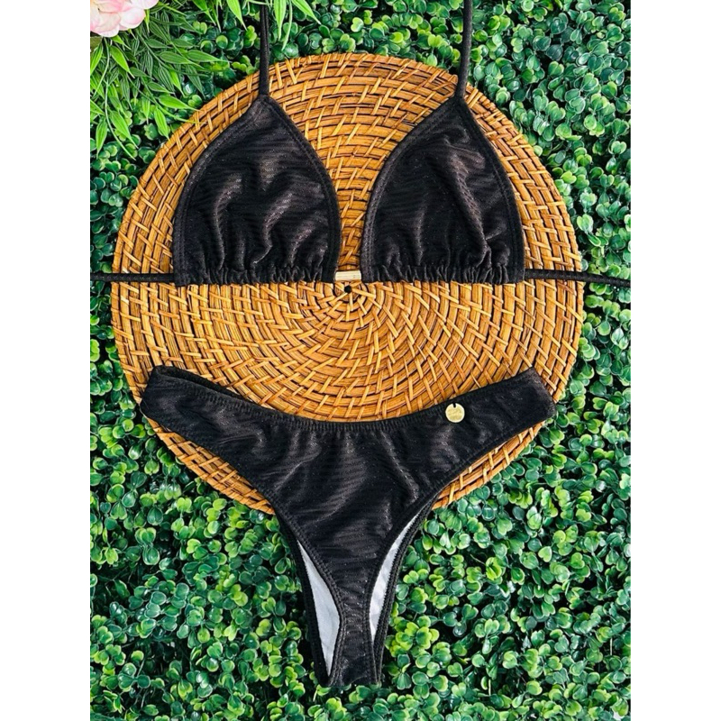 biquíni asa delta feminino cintura alta moda praia