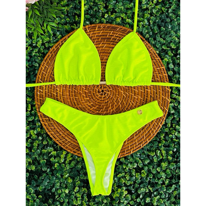 biquíni asa delta feminino cintura alta moda praia