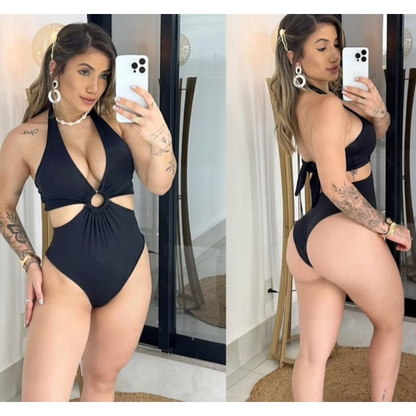 Maiô Body Argola Modelador Feminino com Bojo Multiformas Praia Piscina Confortavel Veste Perfeito