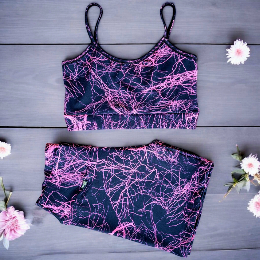 Conjunto De Academia 1 Short E 1 Top Fitness Roupa Feminina