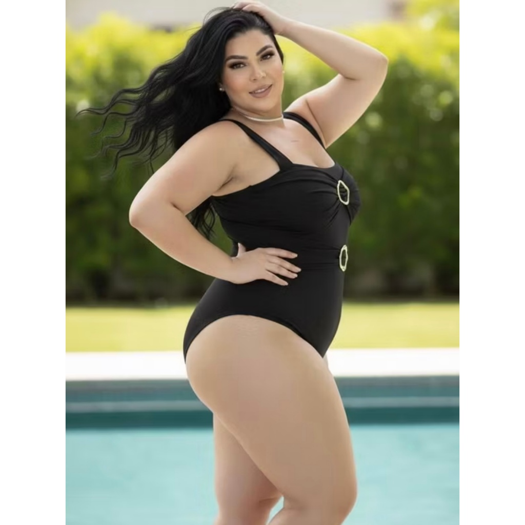Body Maiô duas Fivelas maiô plus size Moda Praia Verão