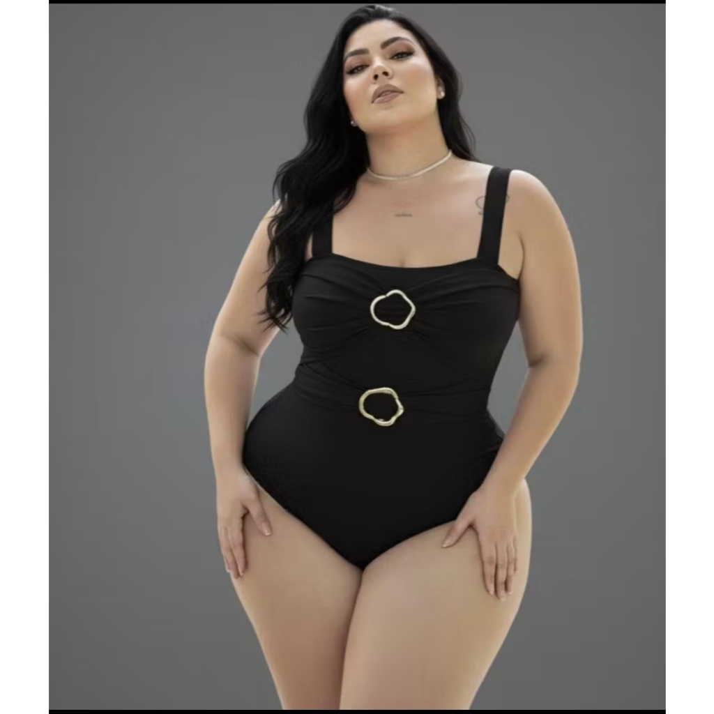 Body Maiô duas Fivelas maiô plus size Moda Praia Verão