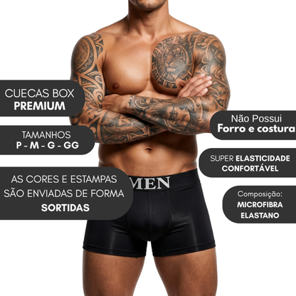 Kit 12, 10 , 8 Ou 4 Cuecas Boxer Masculina Tecido Microfibra E Elastano Premium Adulto