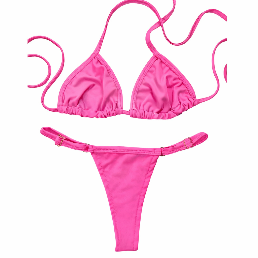 Biquíni Feminino Cortininha Fio Dental Marquinha Moda Praia Verão