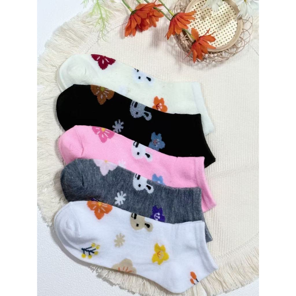 Kit 12 Pares Meias Feminina Soquete Cores Fofas 35ao40 com desenho