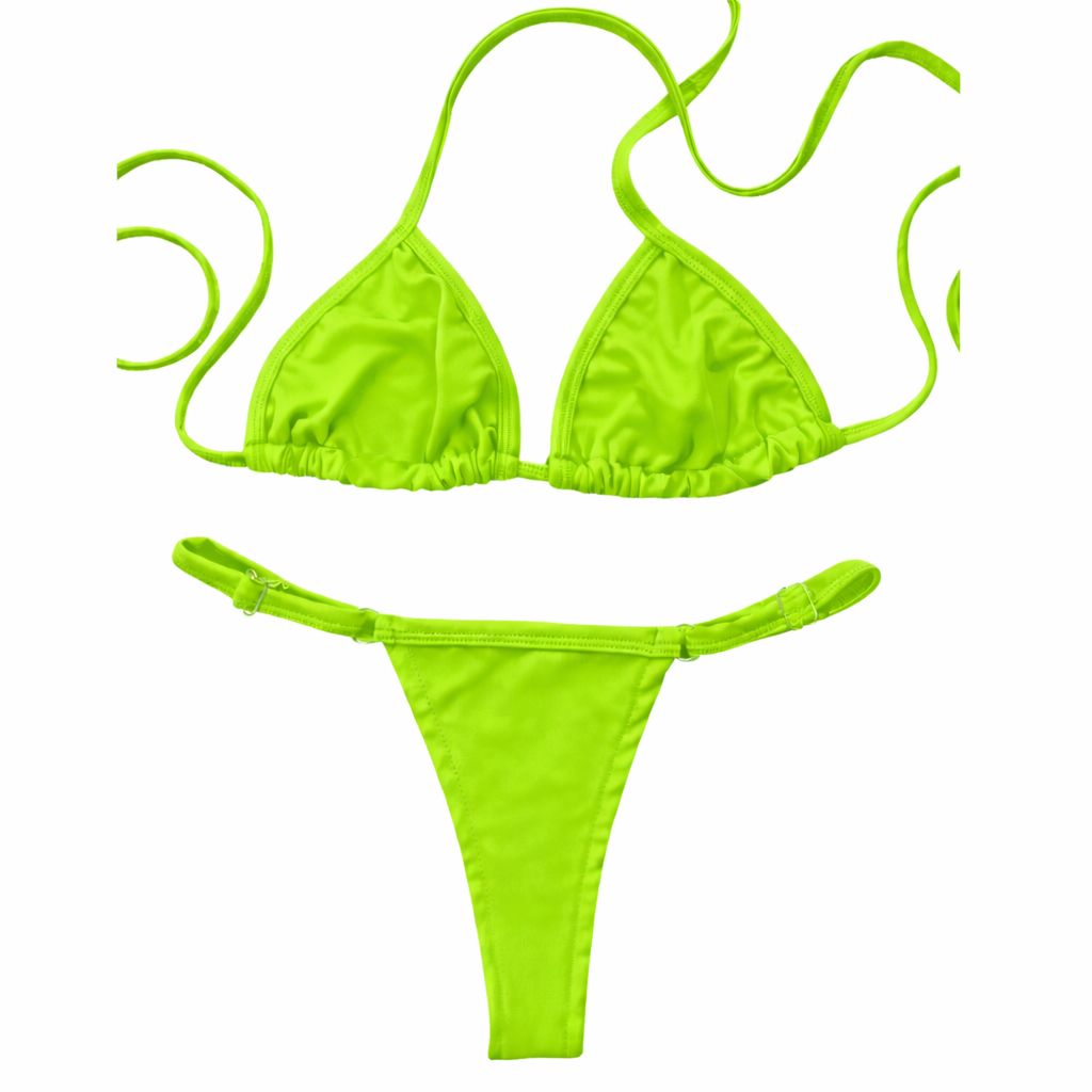 Biquíni Feminino Cortininha Fio Dental Marquinha Moda Praia Verão