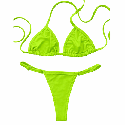 Biquíni Feminino Cortininha Fio Dental Marquinha Moda Praia Verão