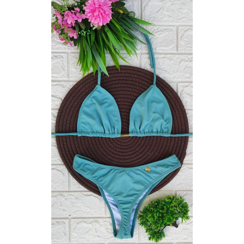 biquíni asa delta feminino cintura alta moda praia
