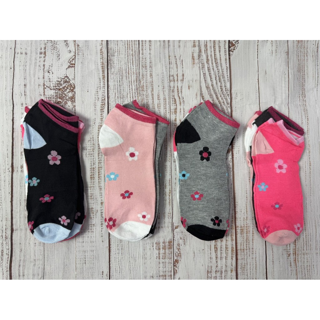 Kit 12 Pares Meias Feminina Soquete Cores Fofas 35ao40 com desenho