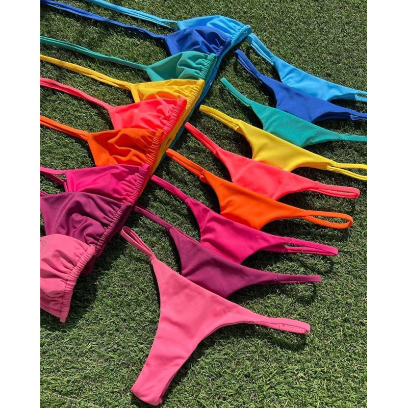 Kit 2 Conjunto Biquini Verão Biquine Fio Dental Moda Praia