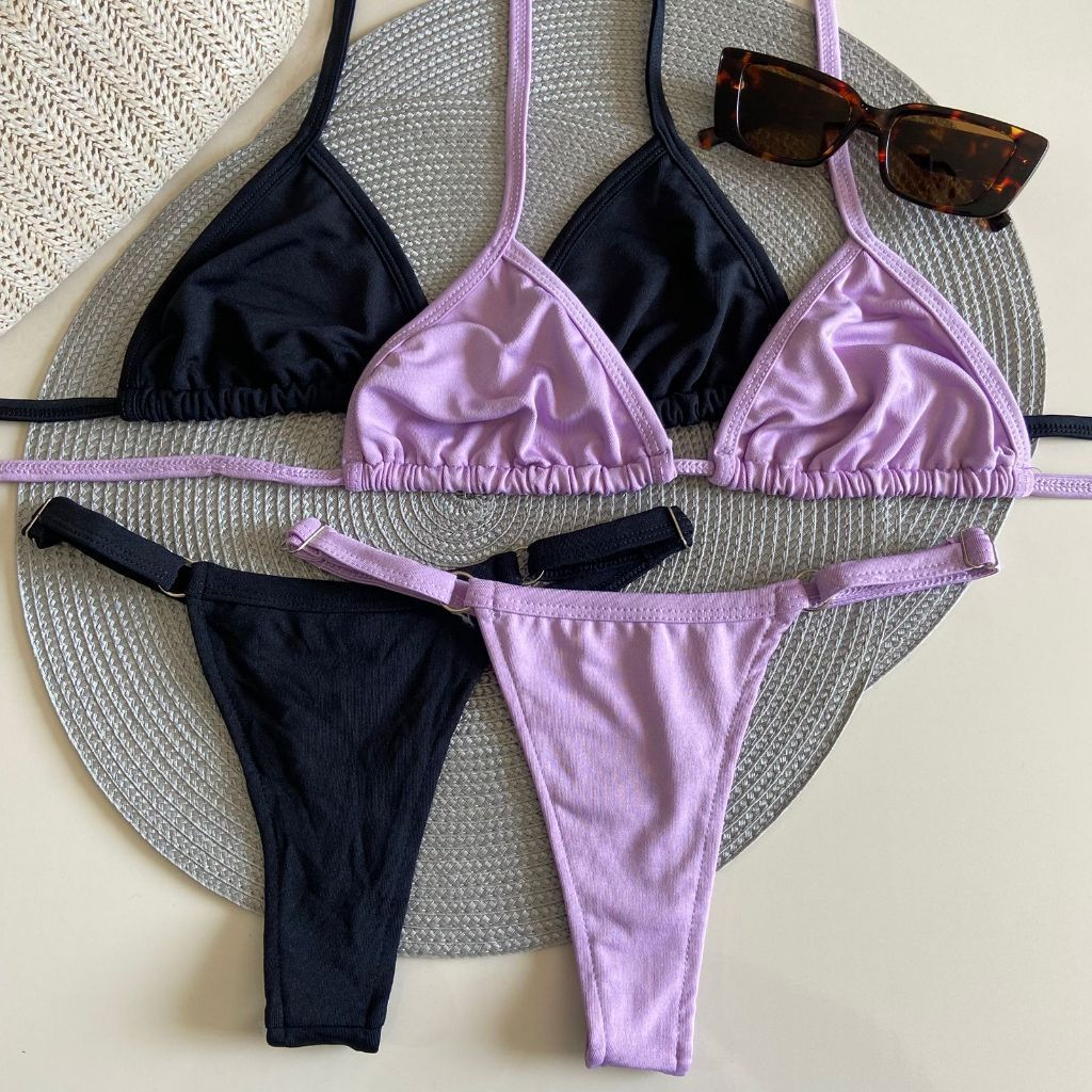 Kit 2 Conjunto Biquini Verão Biquine Fio Dental Moda Praia