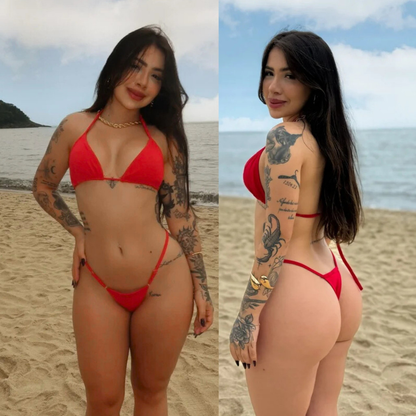 Kit 2 Conjunto Biquini Verão Biquine Fio Dental Moda Praia