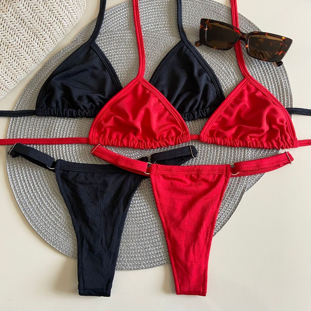 Kit 2 Conjunto Biquini Verão Biquine Fio Dental Moda Praia