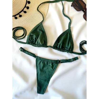 Biquíni Feminino Cortininha Fio Dental Marquinha Moda Praia Verão