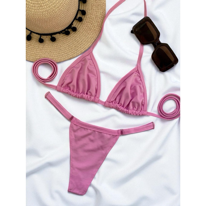 Biquíni Feminino Cortininha Fio Dental Marquinha Moda Praia Verão